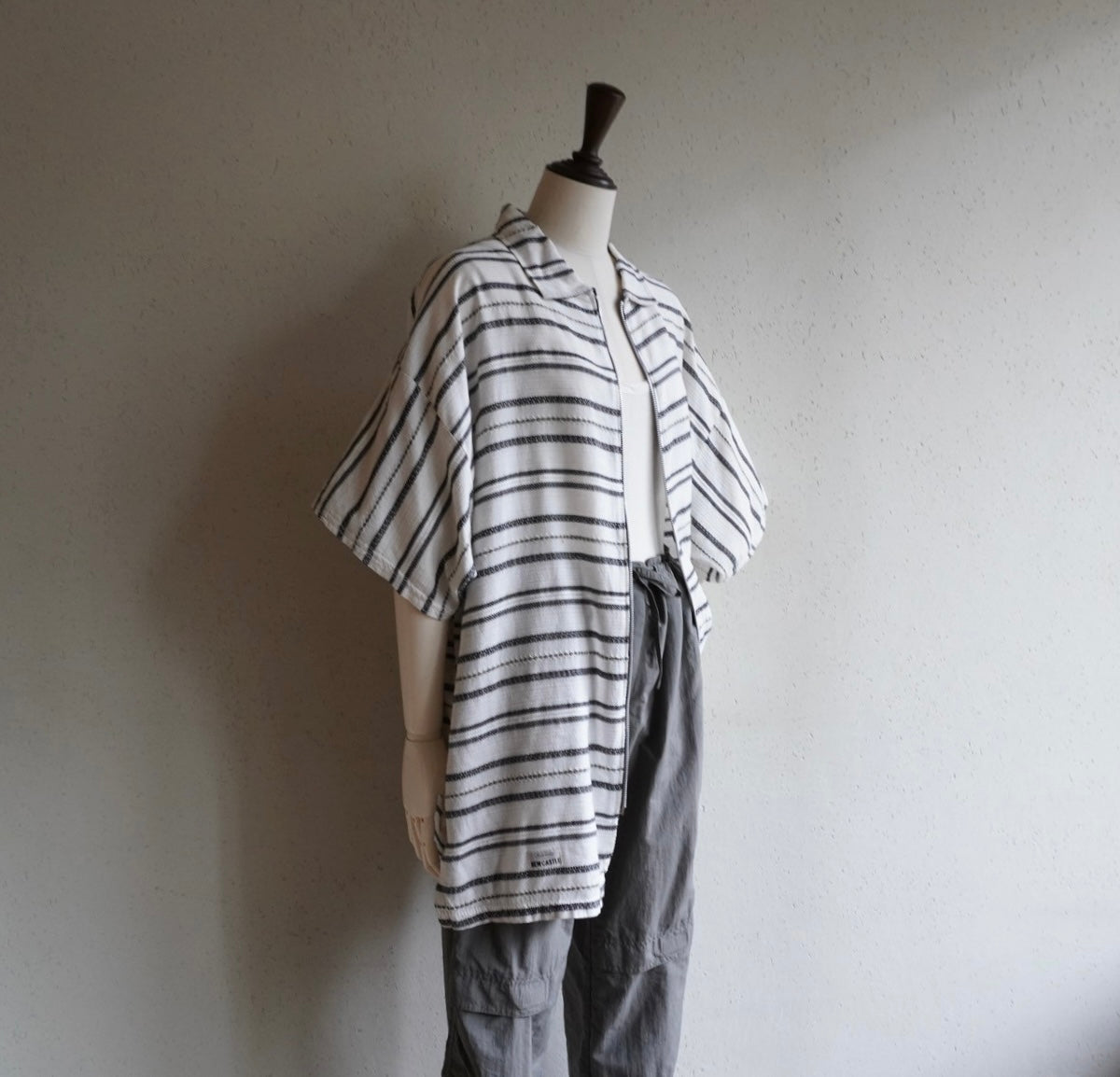90s Striped Zip Shirt Made in Italy