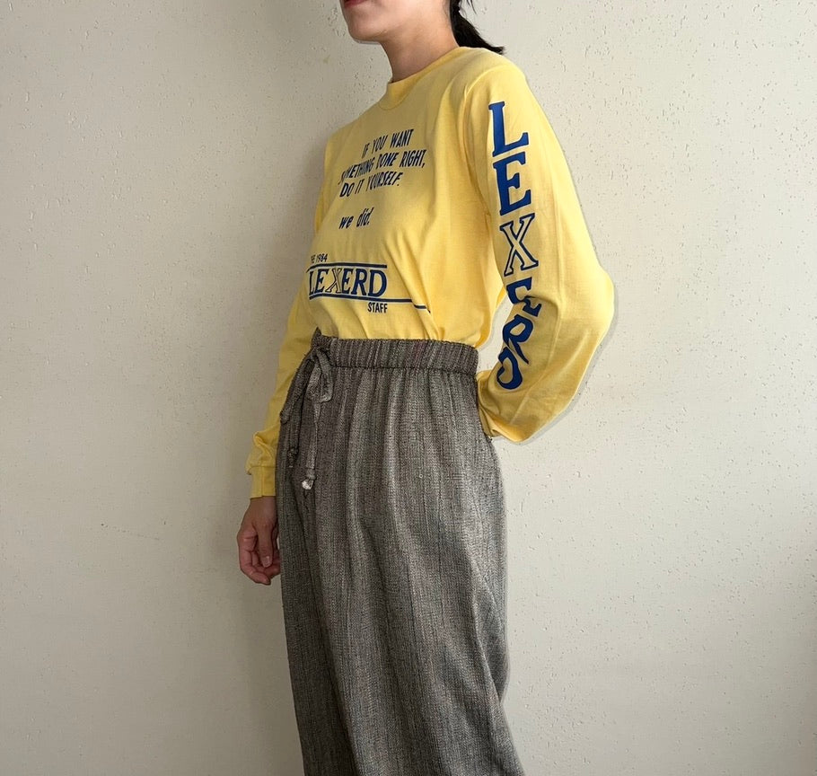 80s Printed Long Sleeves T-shirt Made in USA