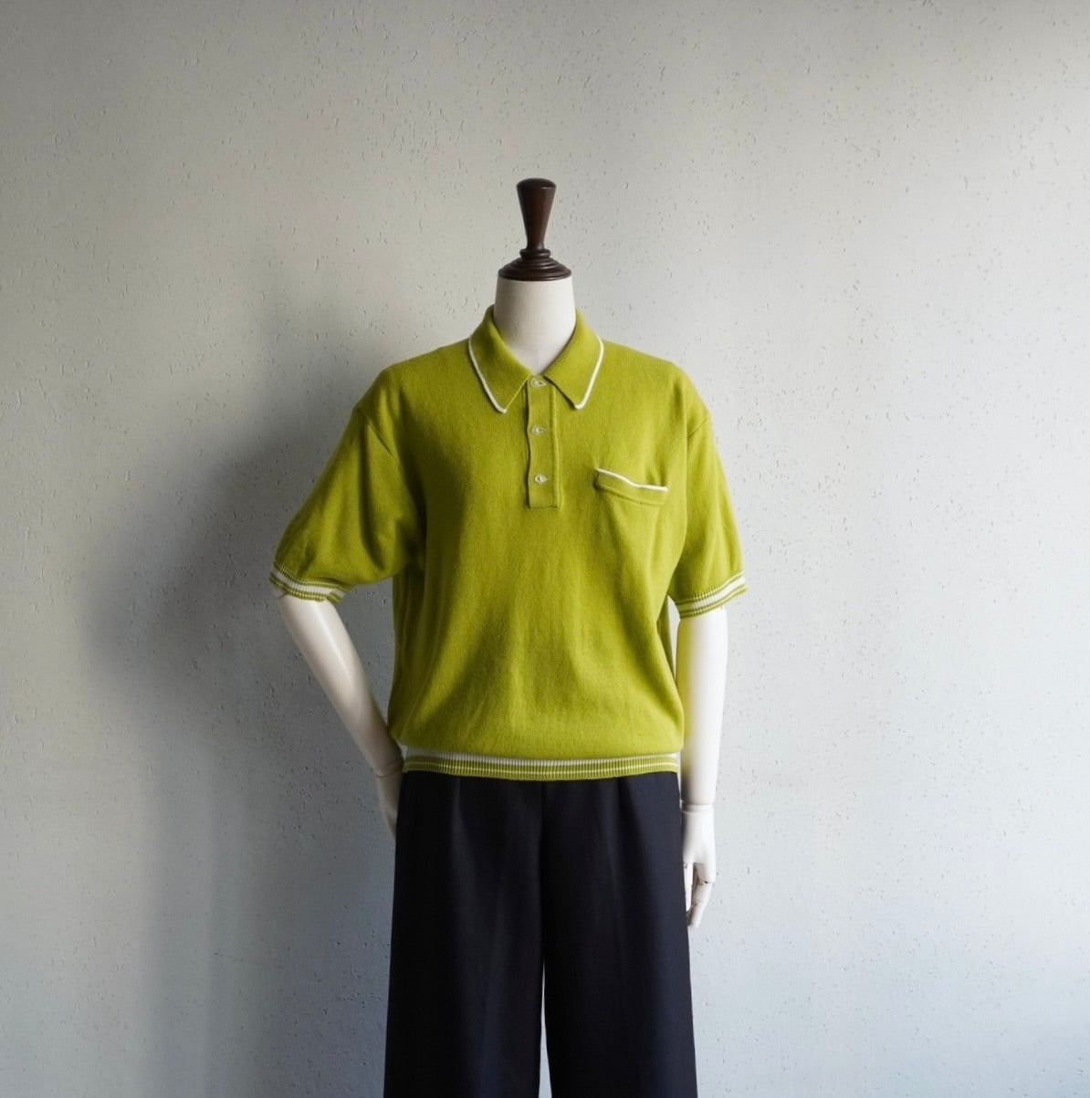 70s Green Knit Top