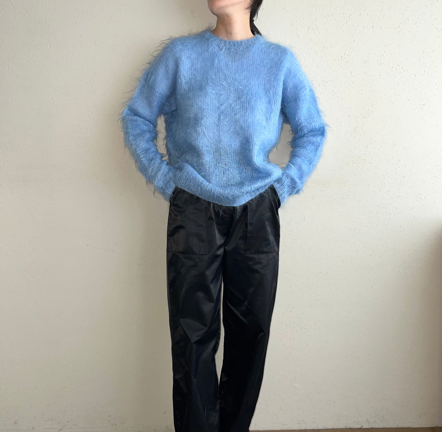 80s Light Blue Knit