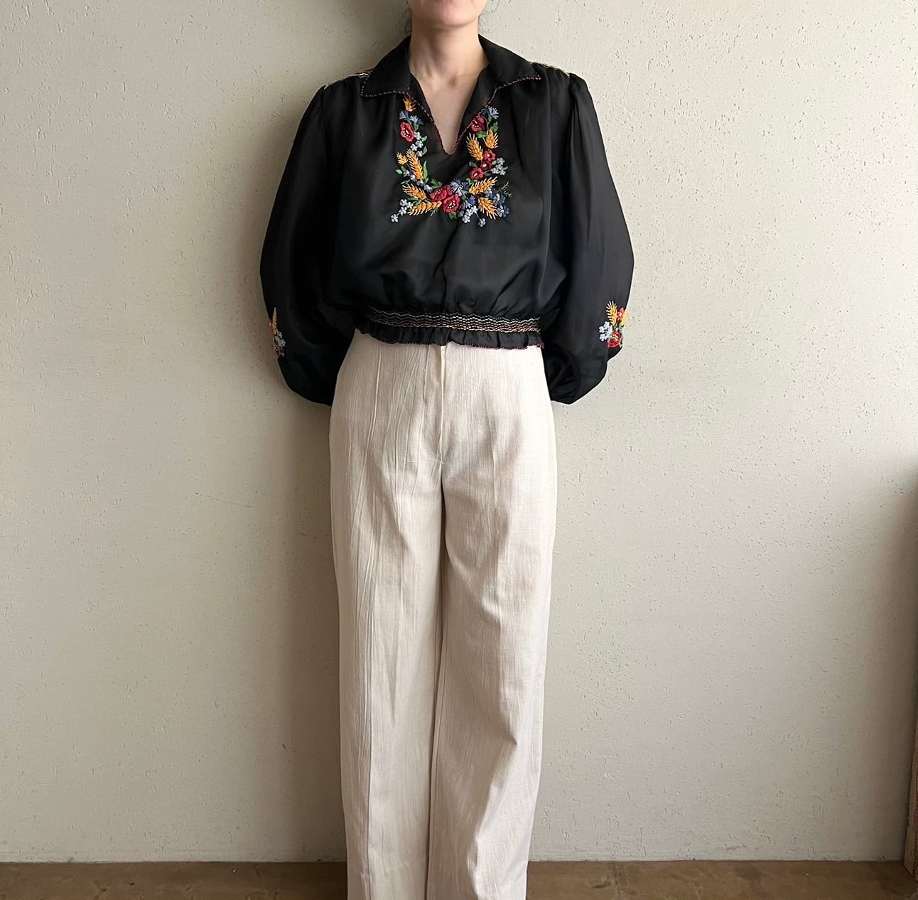 70s Embroidery Top