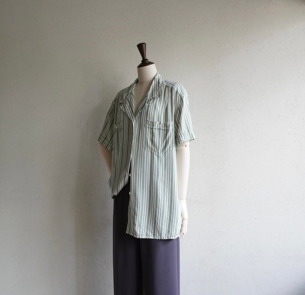 90s Striped Rayon Shirt