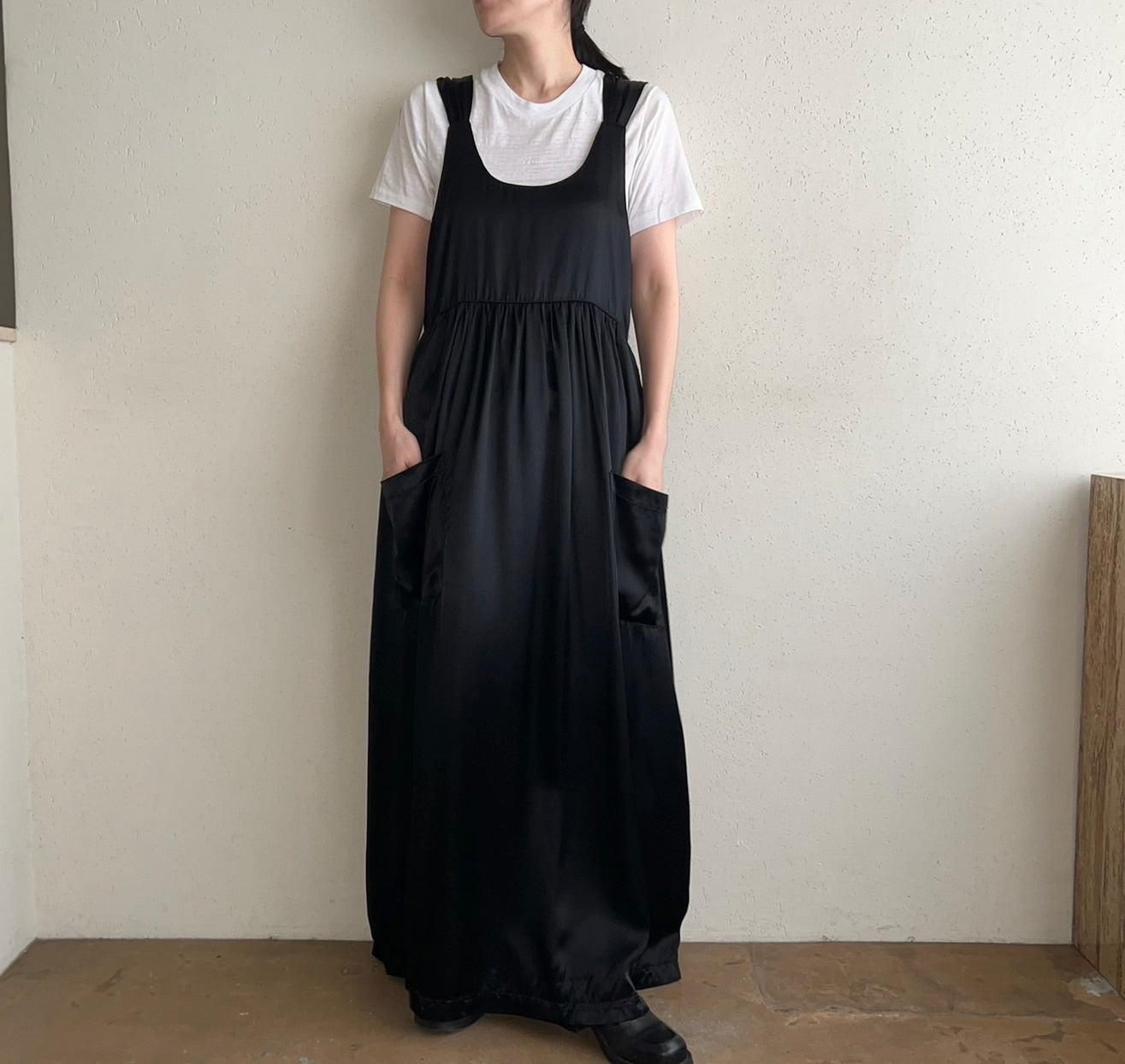80s Satin Dress Made in USA