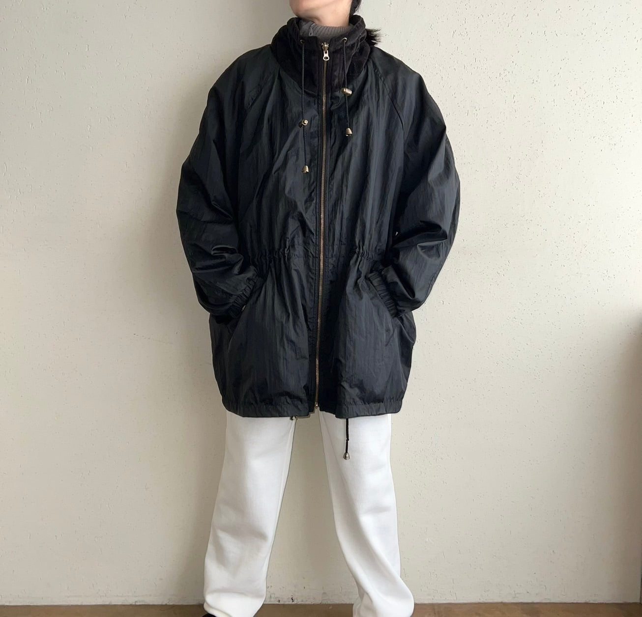 90s Black Velour Reversible Jacket