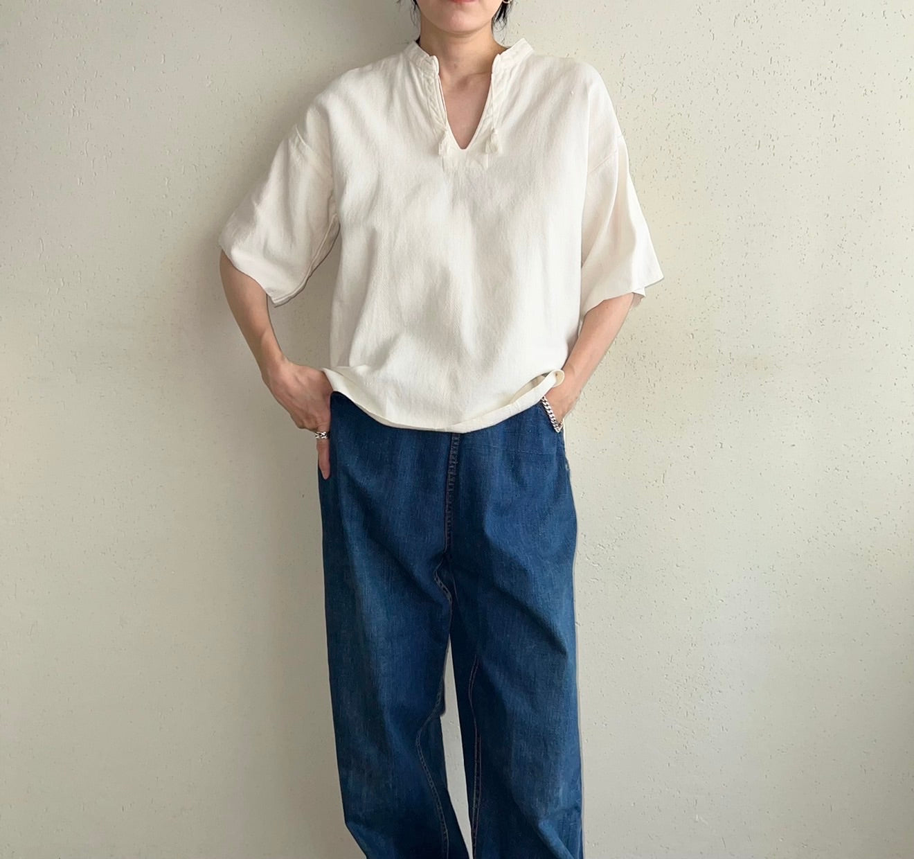 70s Woven Cotton Tunic