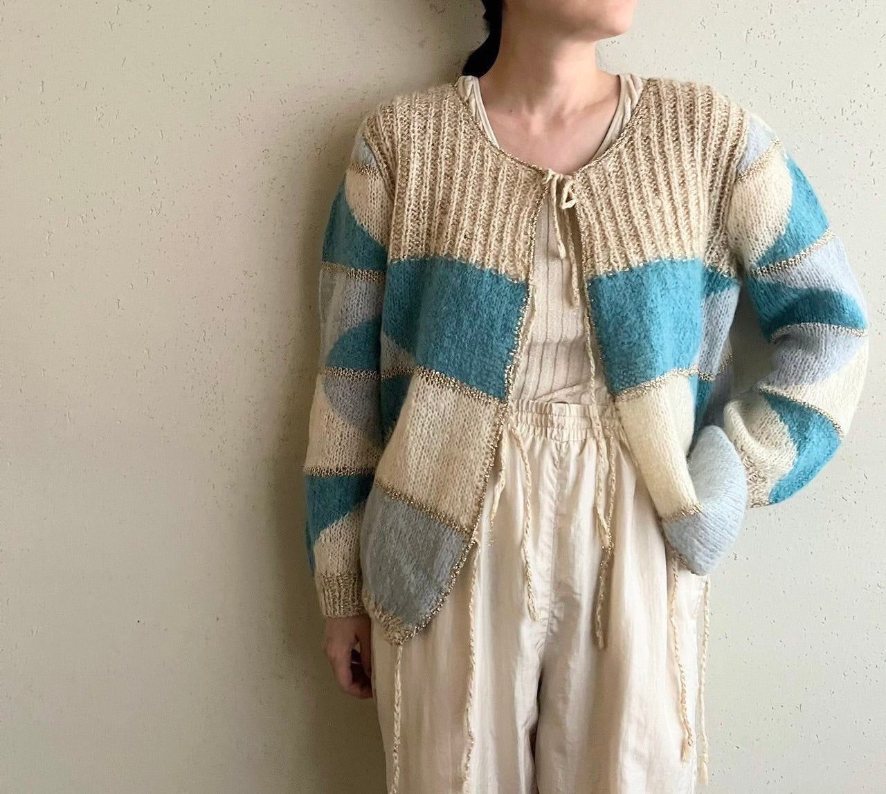 80s Design Knit Cardigan