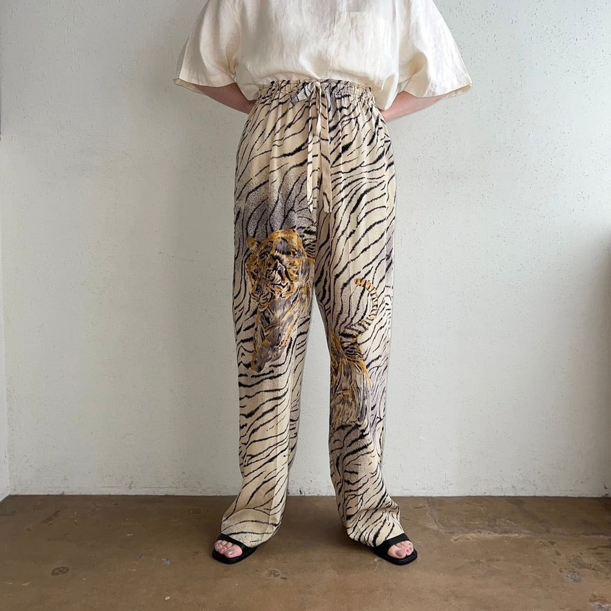 90s Printed Silk Pants