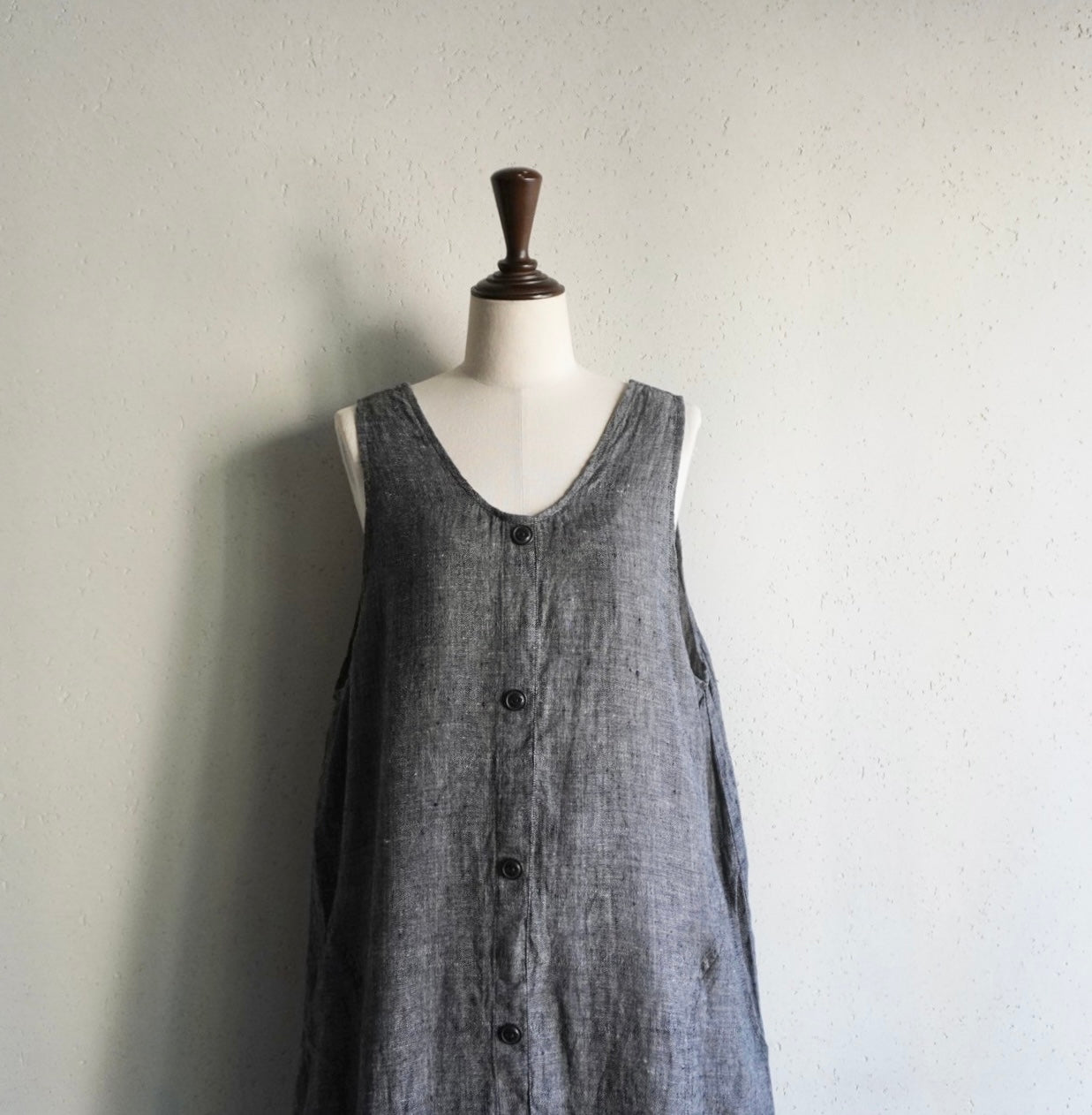 90s FLAX Linen Maxi Dress