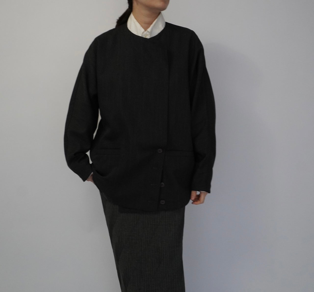 90s Design Wool Light Jacket