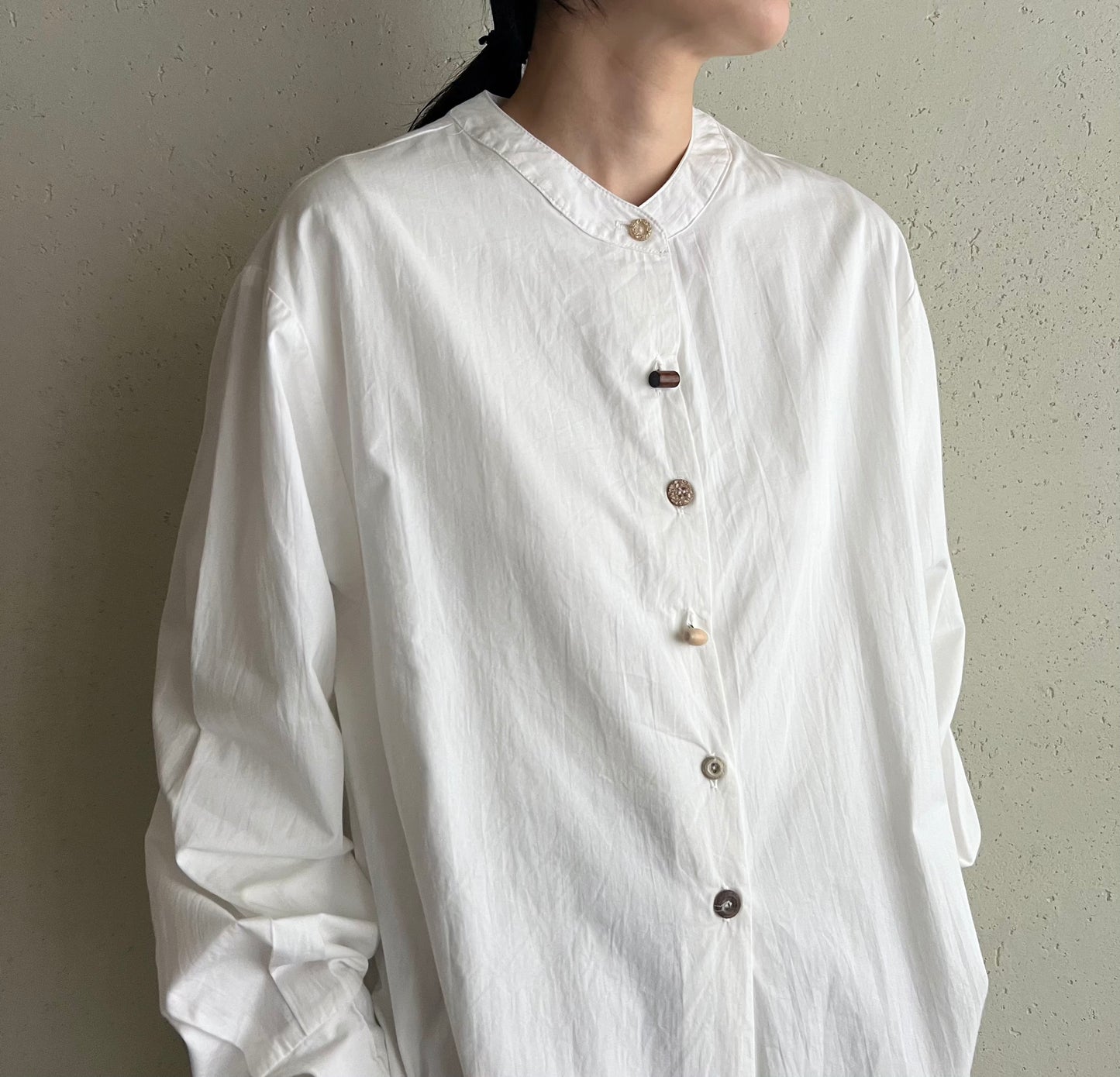 90s White Cotton Shirt Made in USA