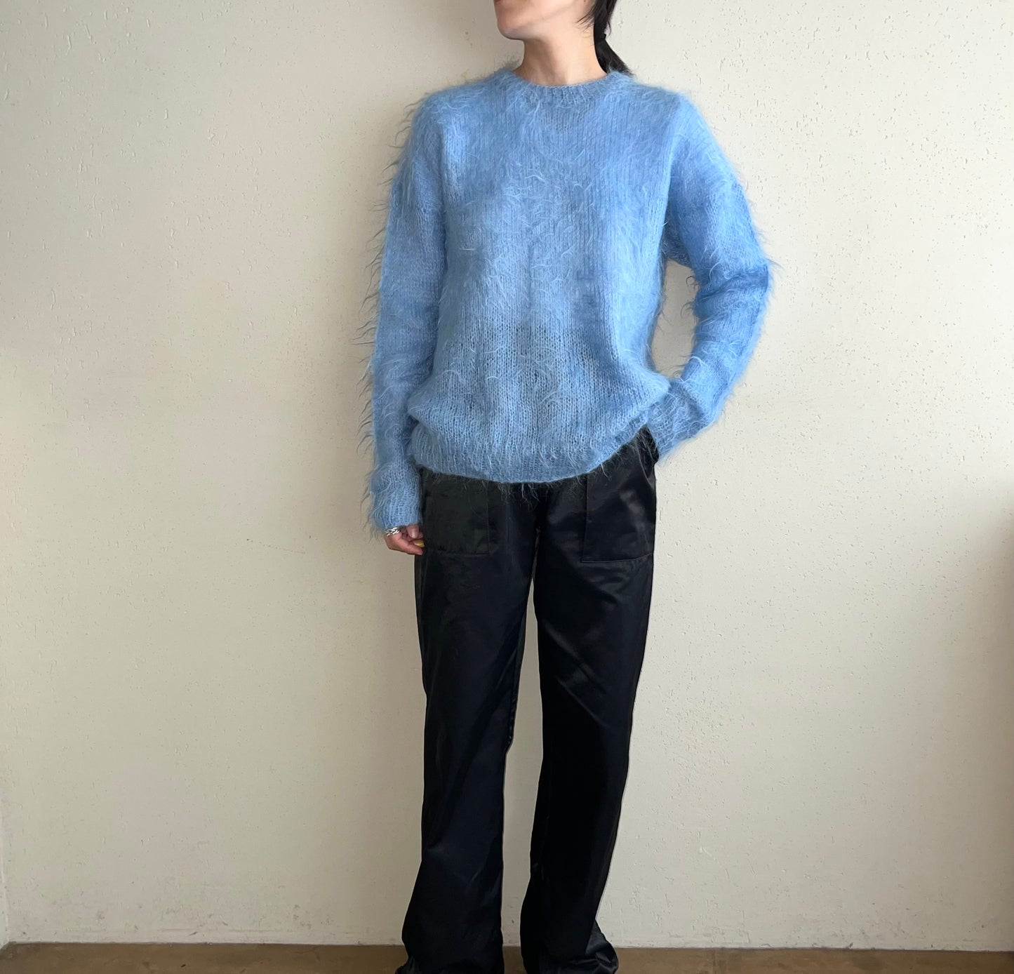 80s Light Blue Knit