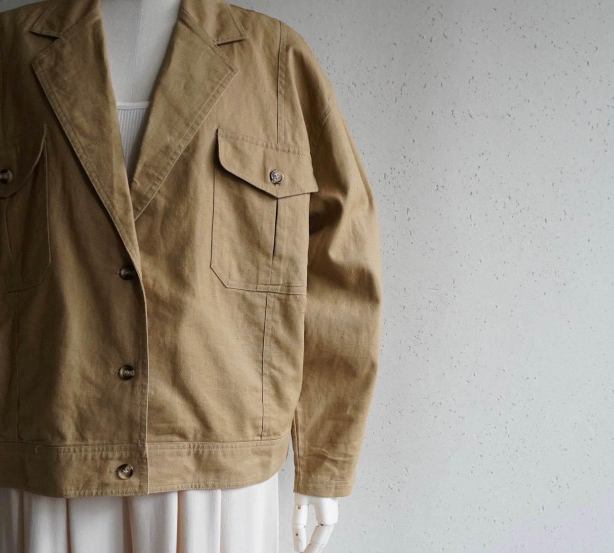 90s Linen Boxy Jacket