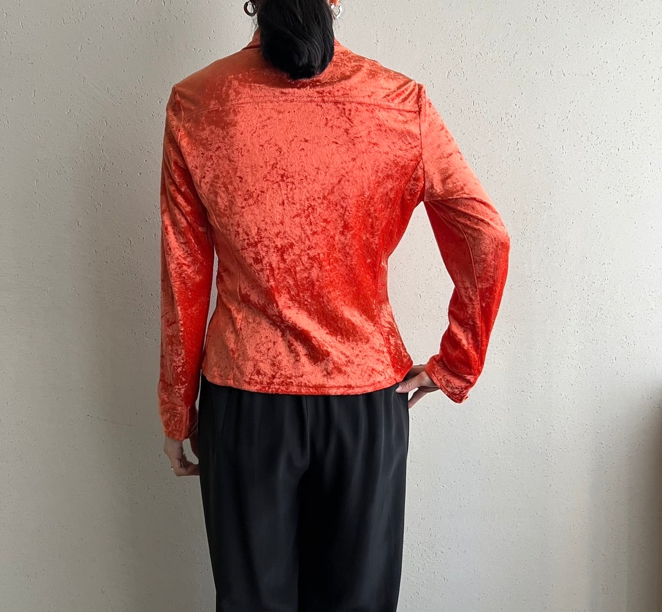 90s Velor Shirt Made in Italy