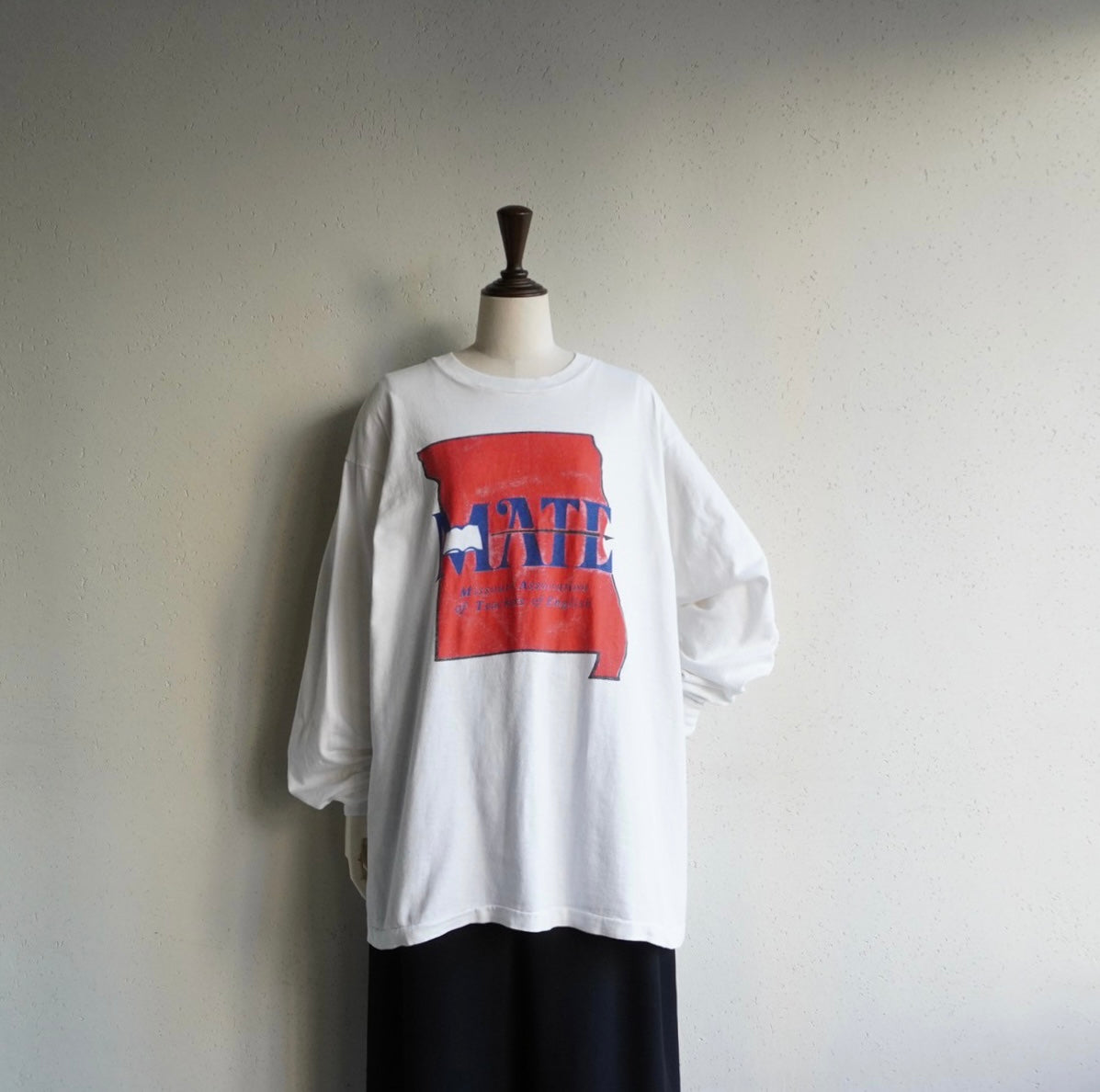 90s Printed Long T-shirt Made in USA