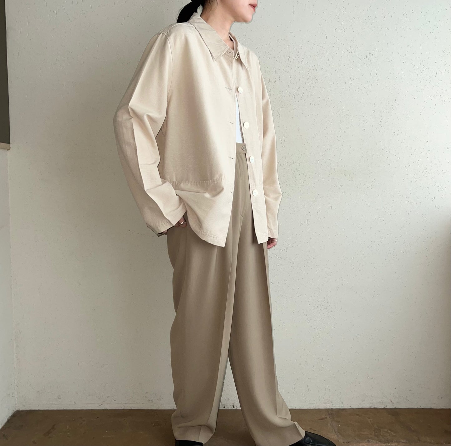 90s Silk Shirt Jacket