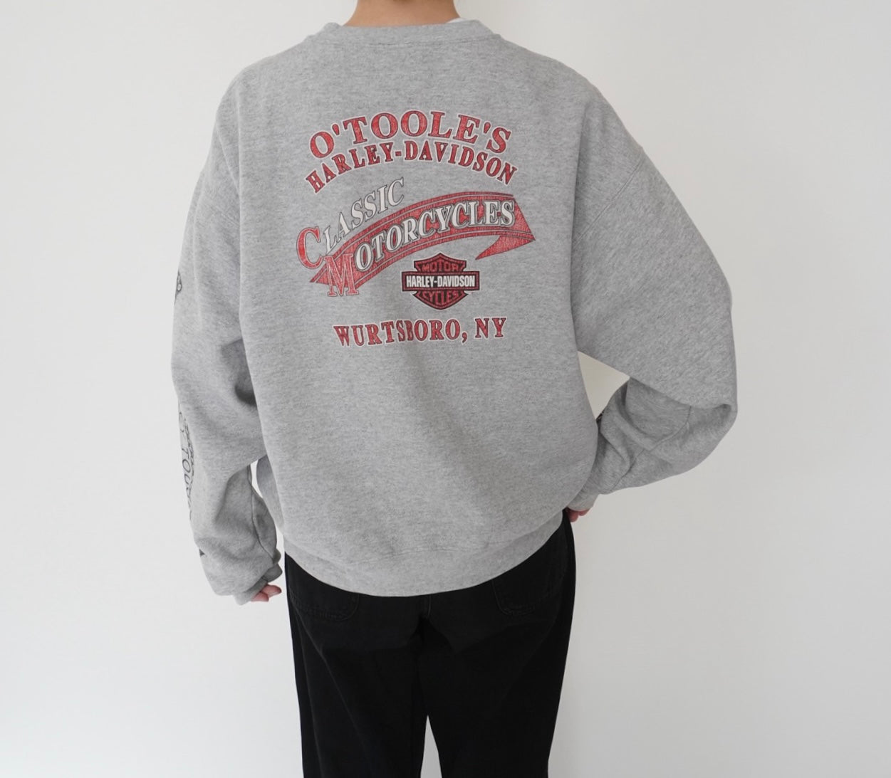 01s ”Harley-Davidson” Printed Sweater Made in USA
