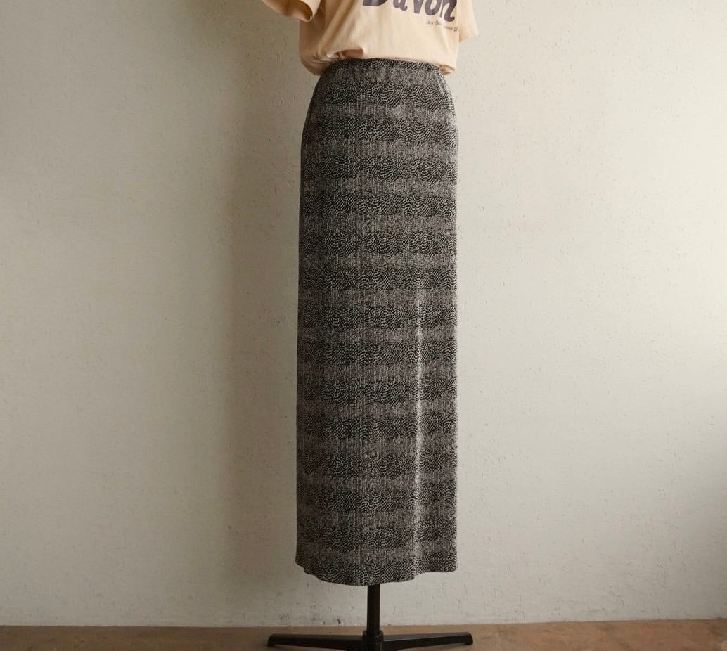 90s Pleated Print Skirt