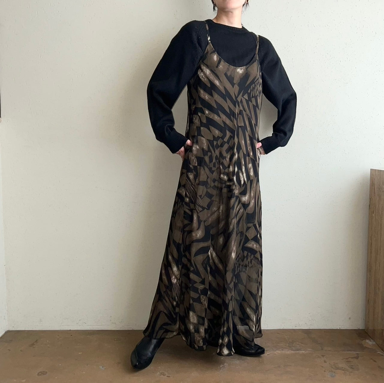 90s Print Dress Made in Italy