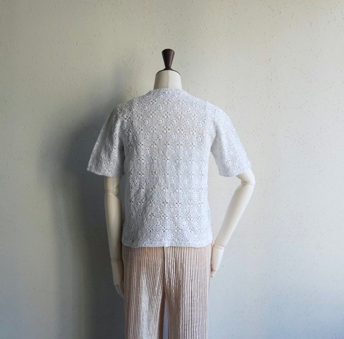 80s Hand Crocheted Top
