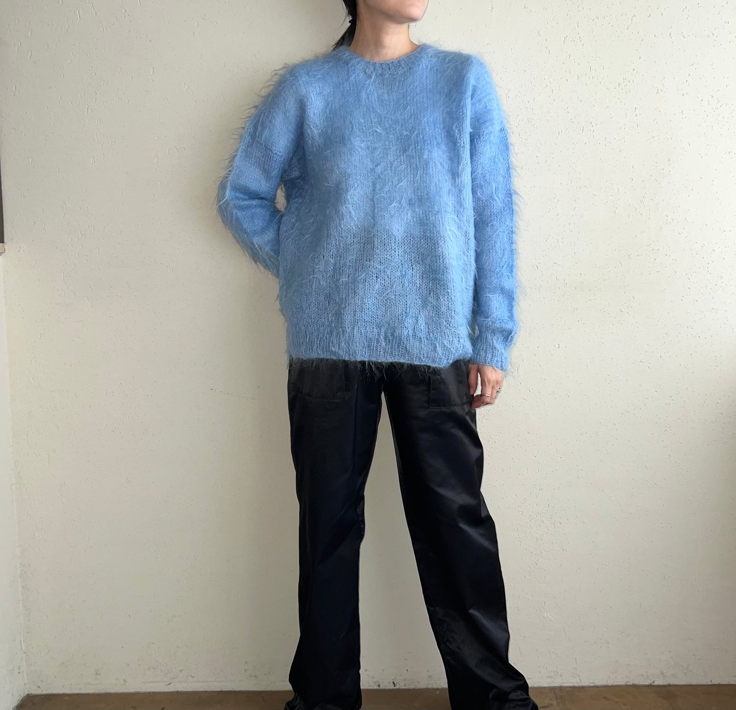 80s Light Blue Knit