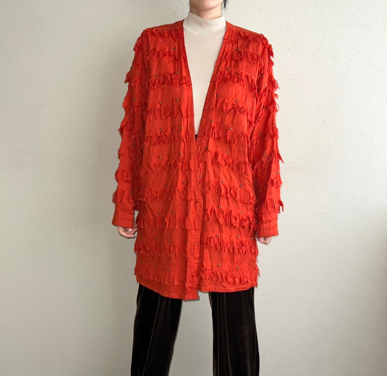80s Rayon Fringe Jacket