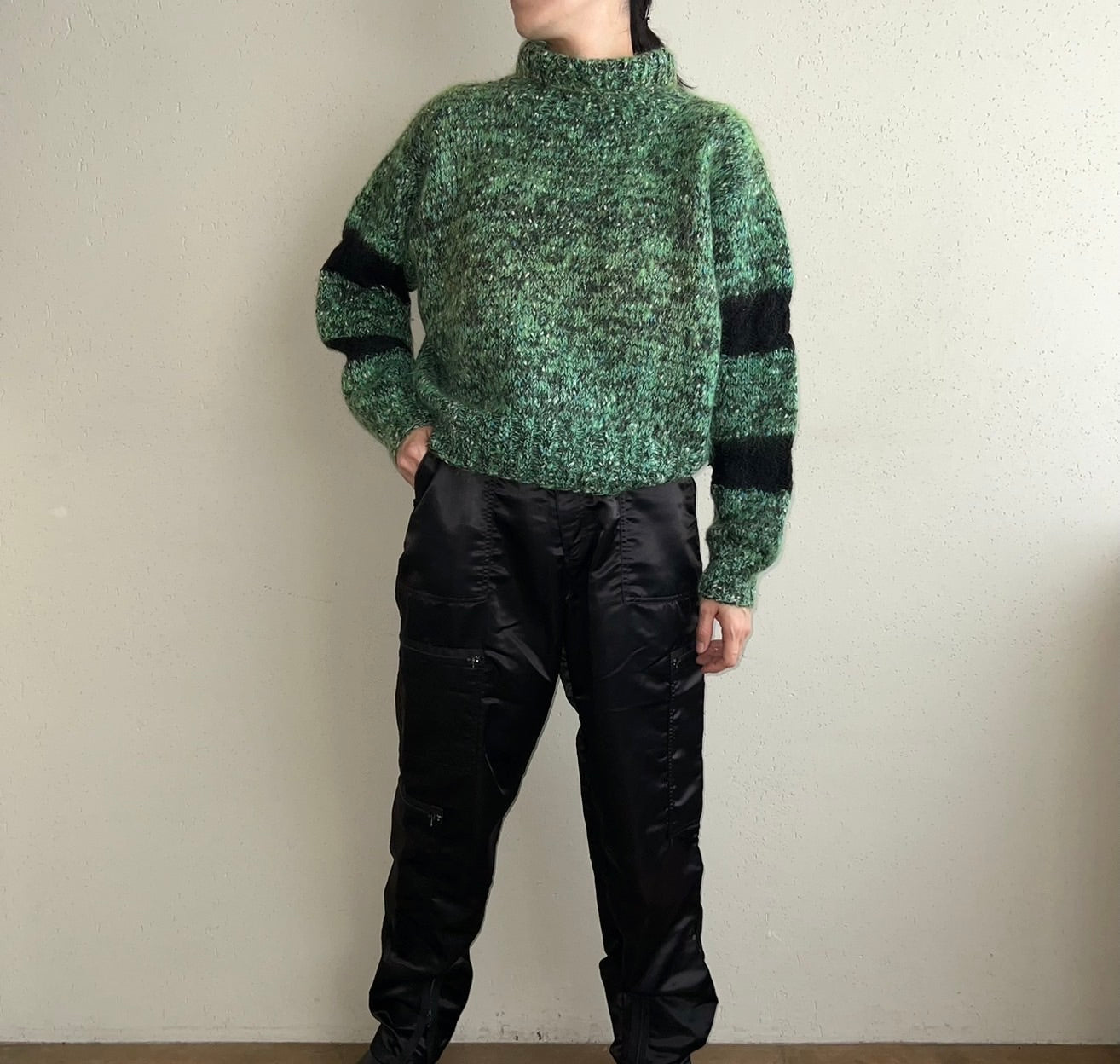 80s Green Knit