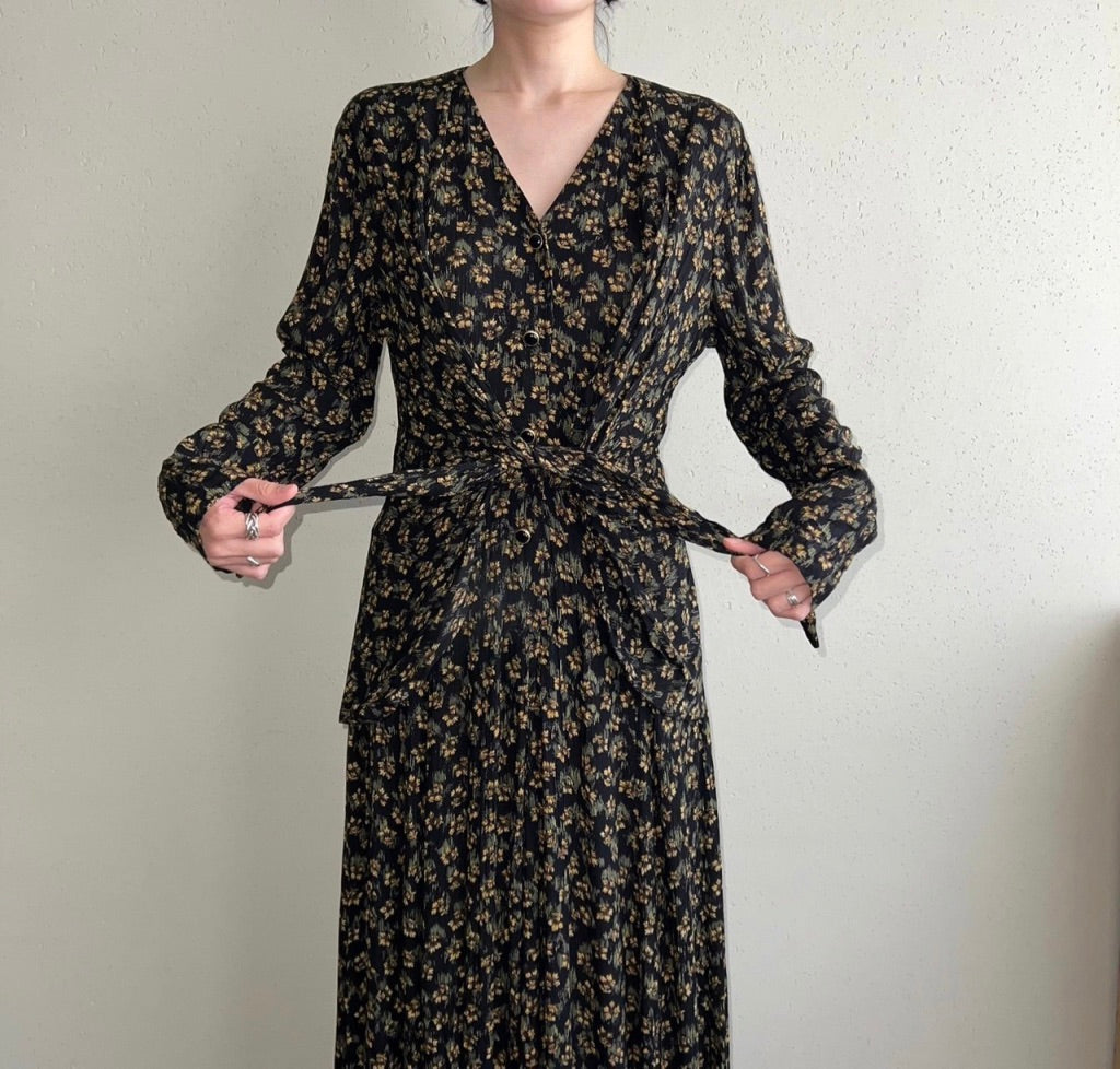 90s Rayon Dress Made in USA