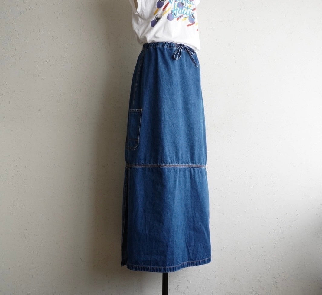 90s Denim Maxi Skirt