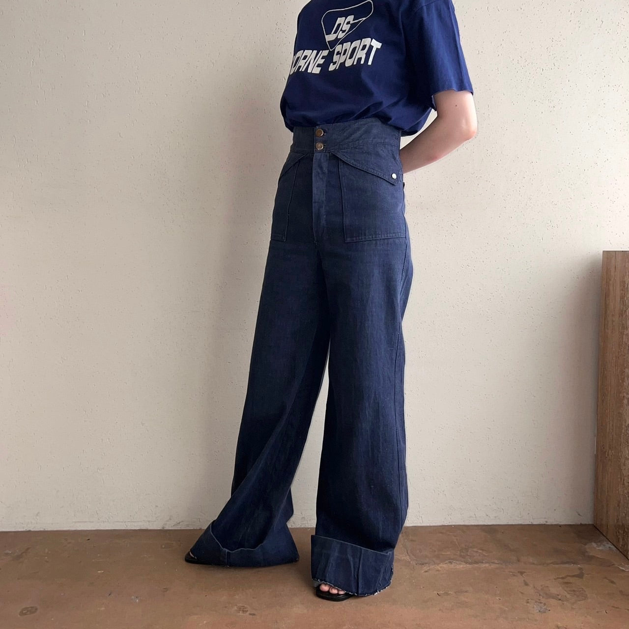 50s,60s High Waisted Denim