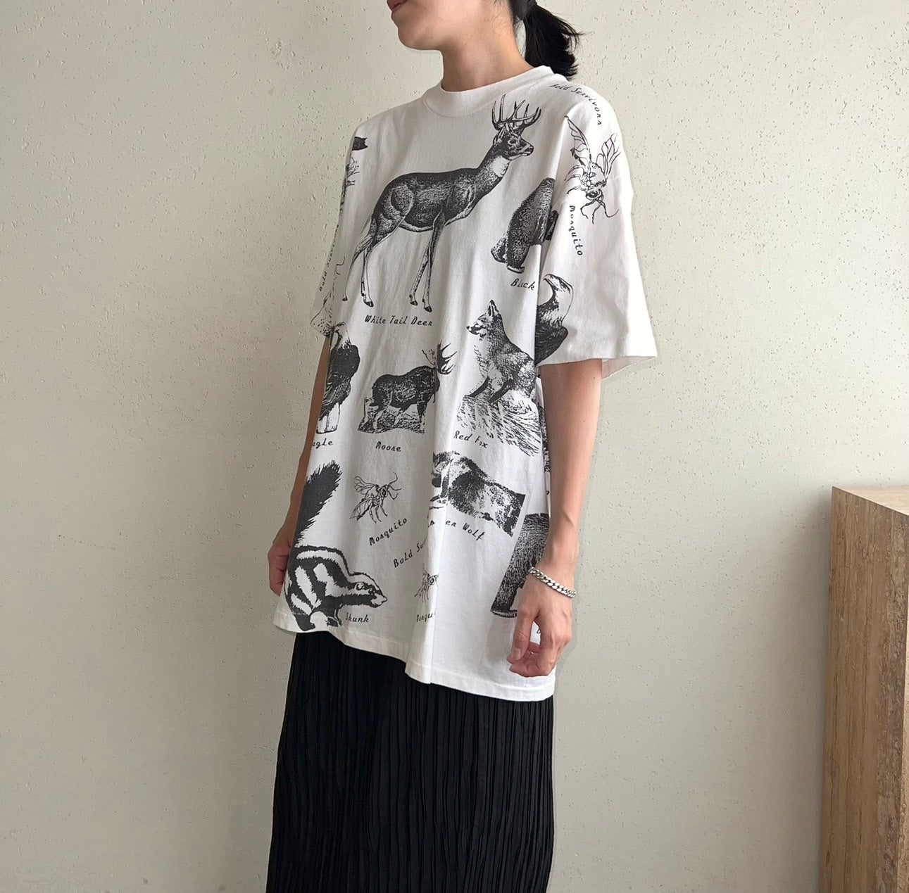 90s Animal Printed T-shirt Made in USA