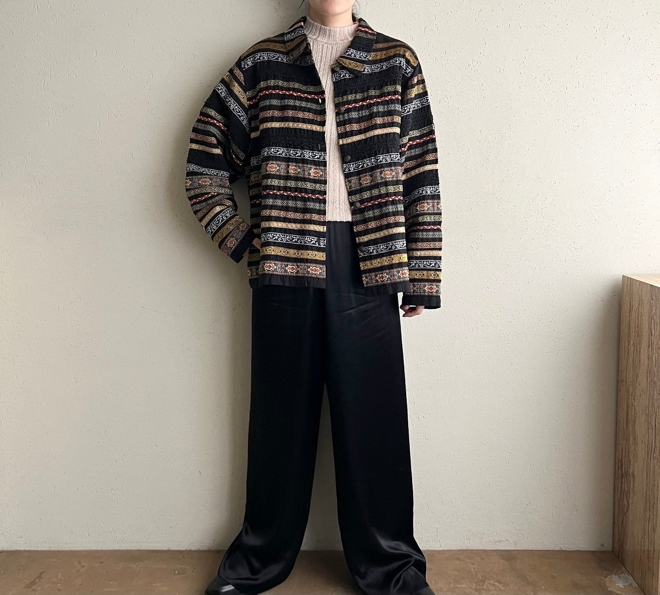 90s Design Silk Jacket