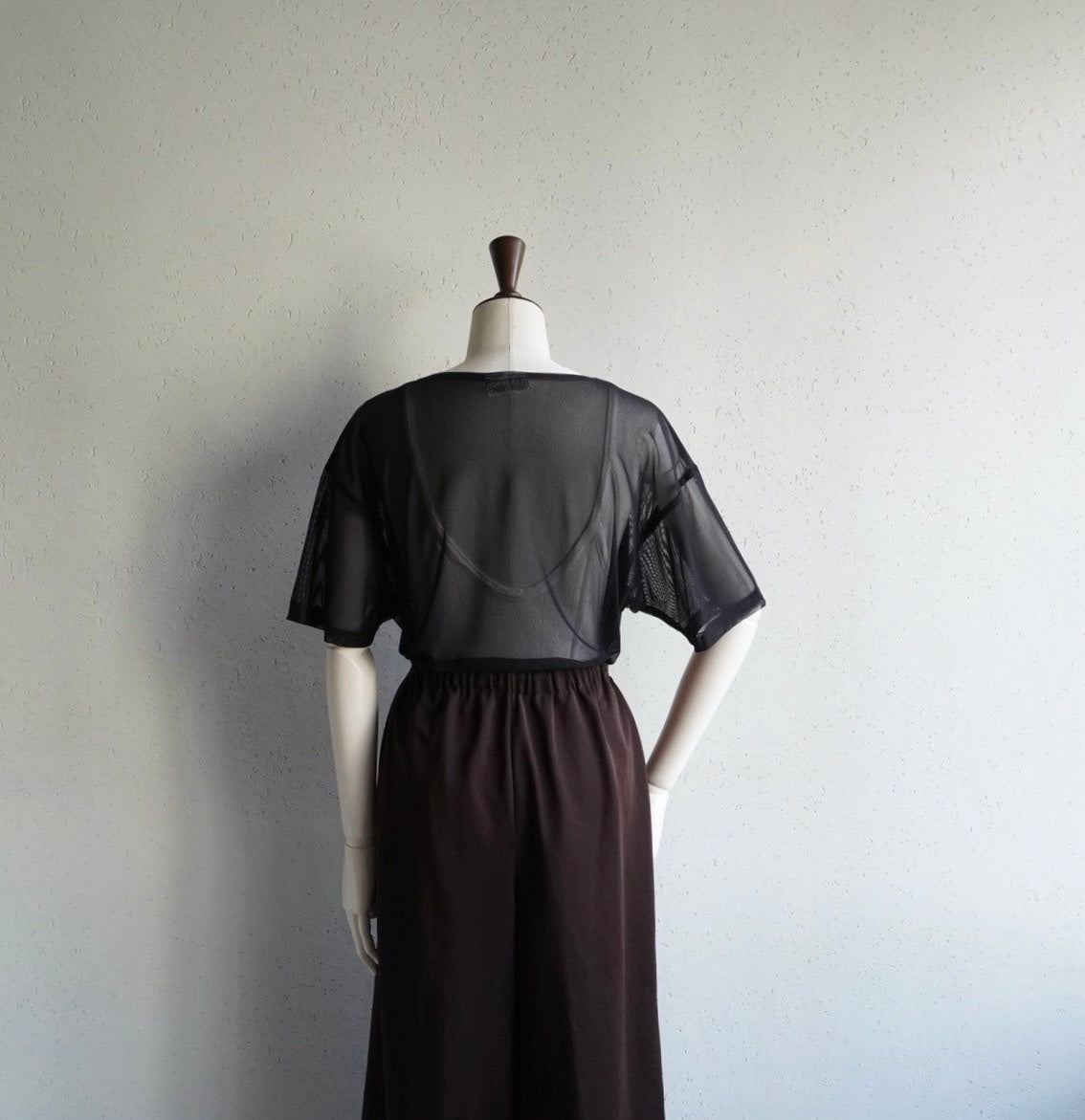 90s Black Sheer Top