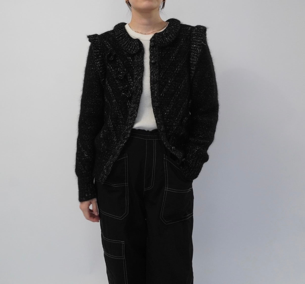 80s Flower Design Knit Made in Italy
