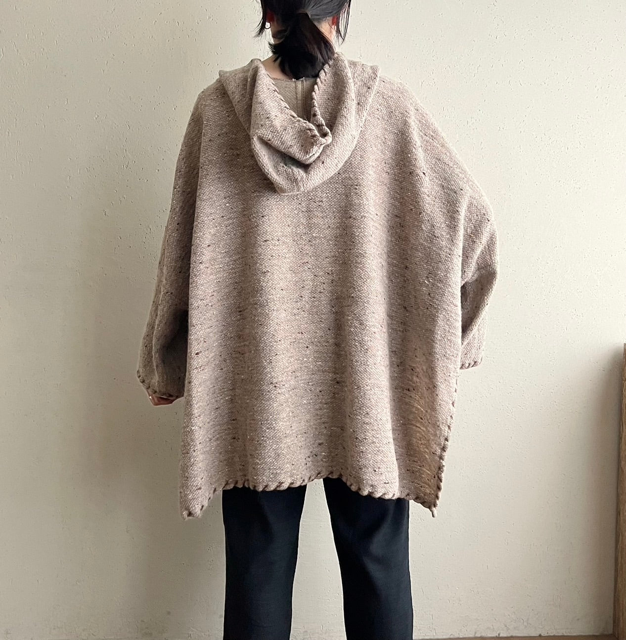90s Hooded Poncho Made in Italy