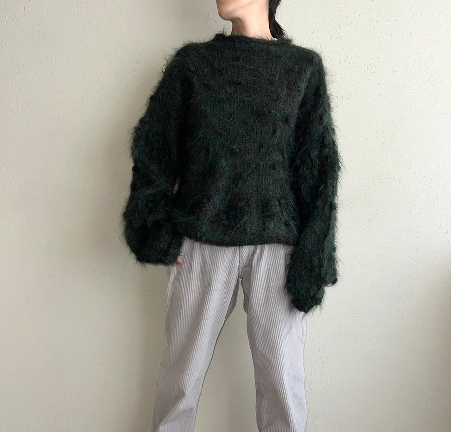 80s Design Green Knit