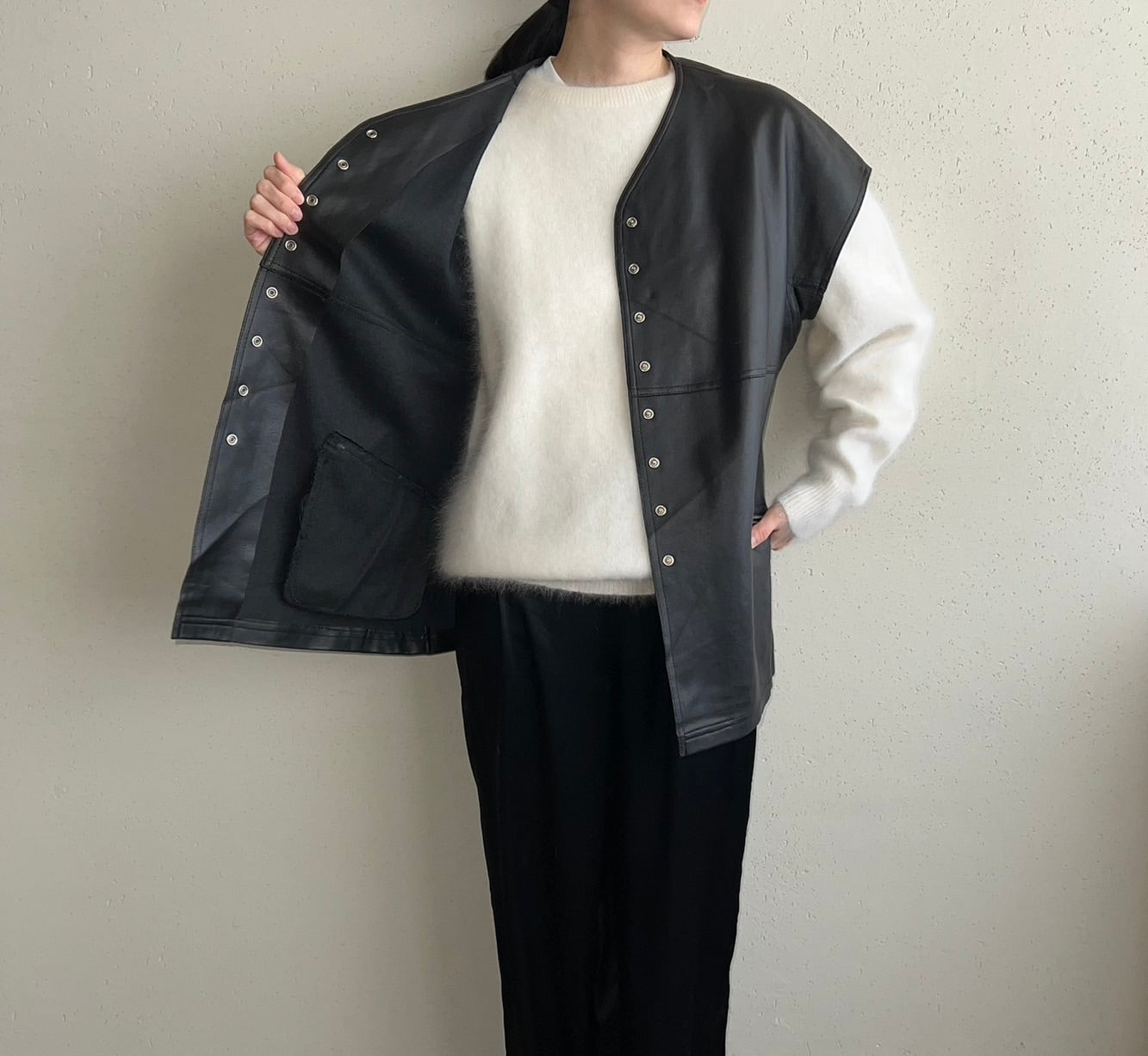90s Faux Leather Vest