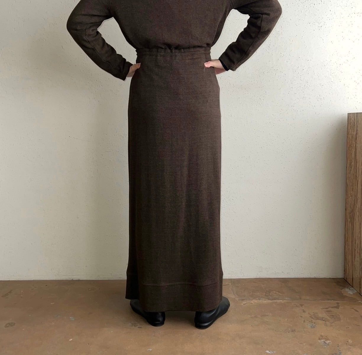 90s Brown Rayon Two-Piece Made in USA