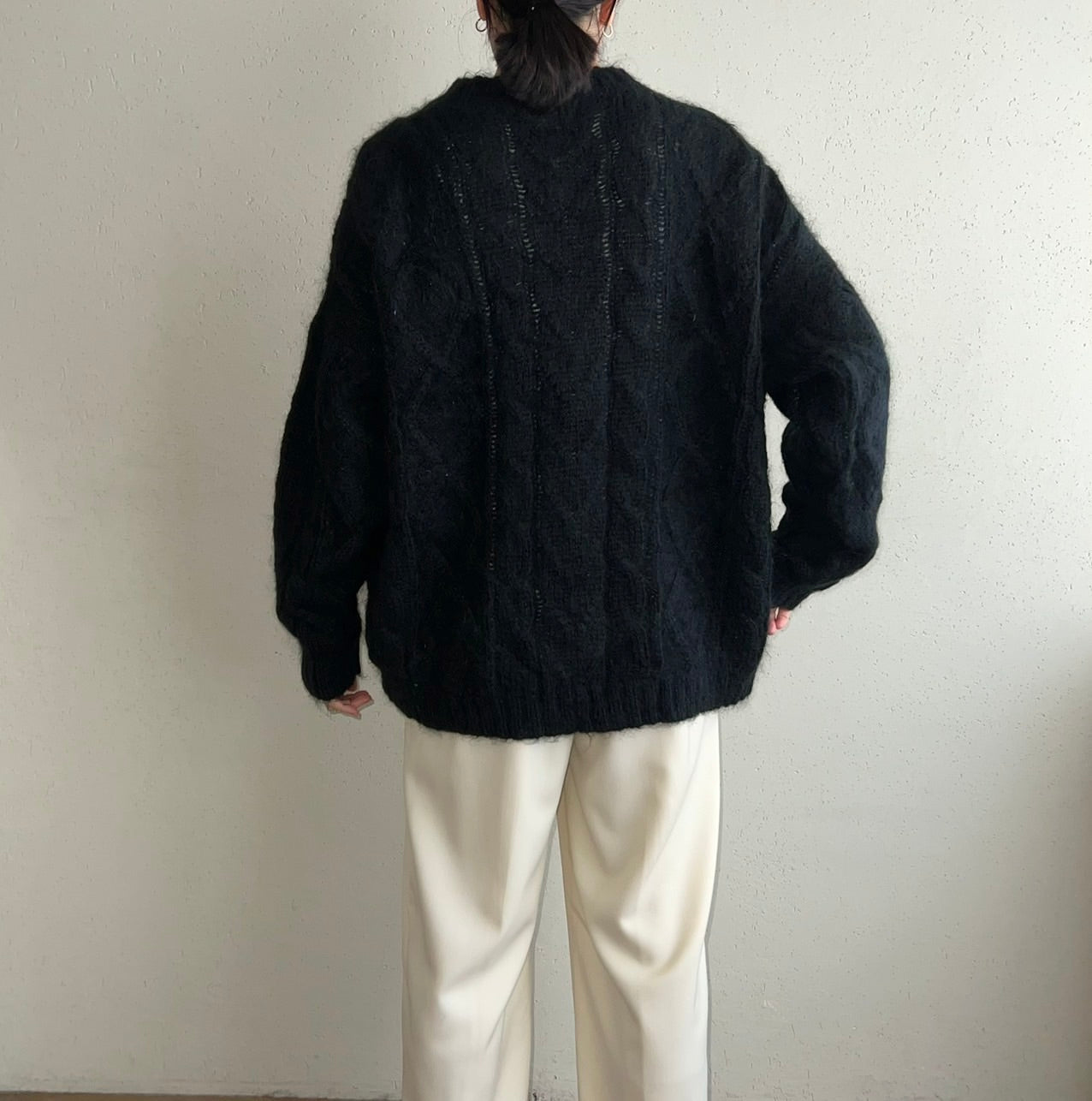 90s Black Mohair Knit