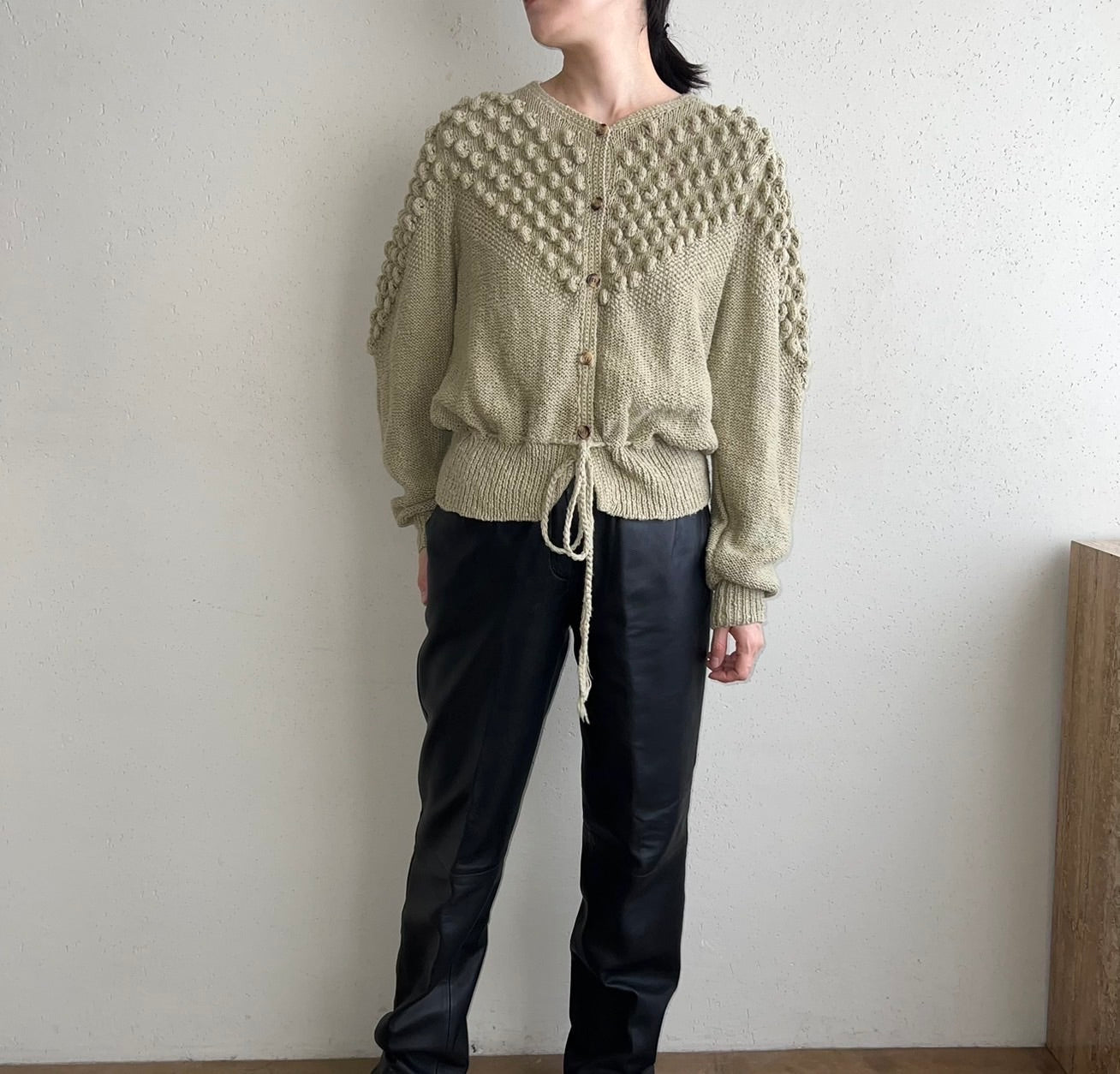 90s EURO Linen Knit Cardigan