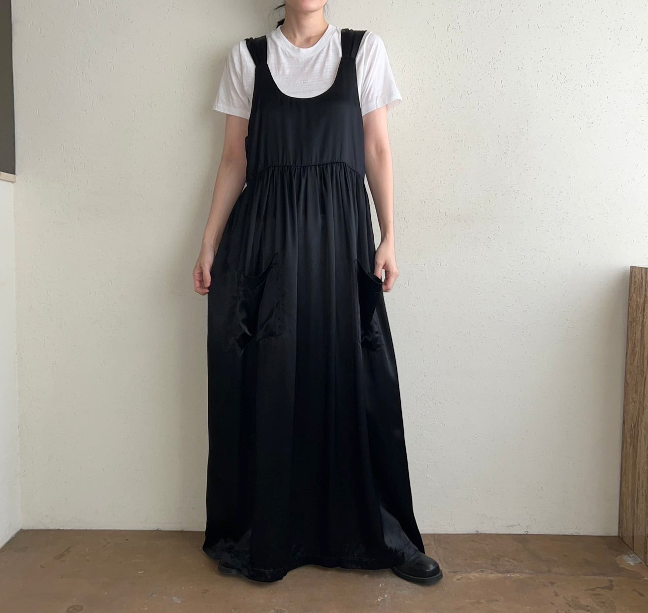 80s Satin Dress Made in USA