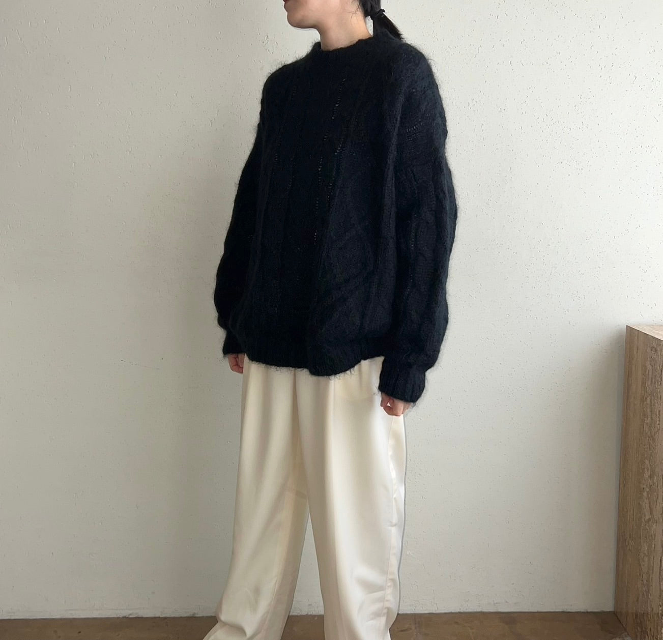 90s Black Mohair Knit