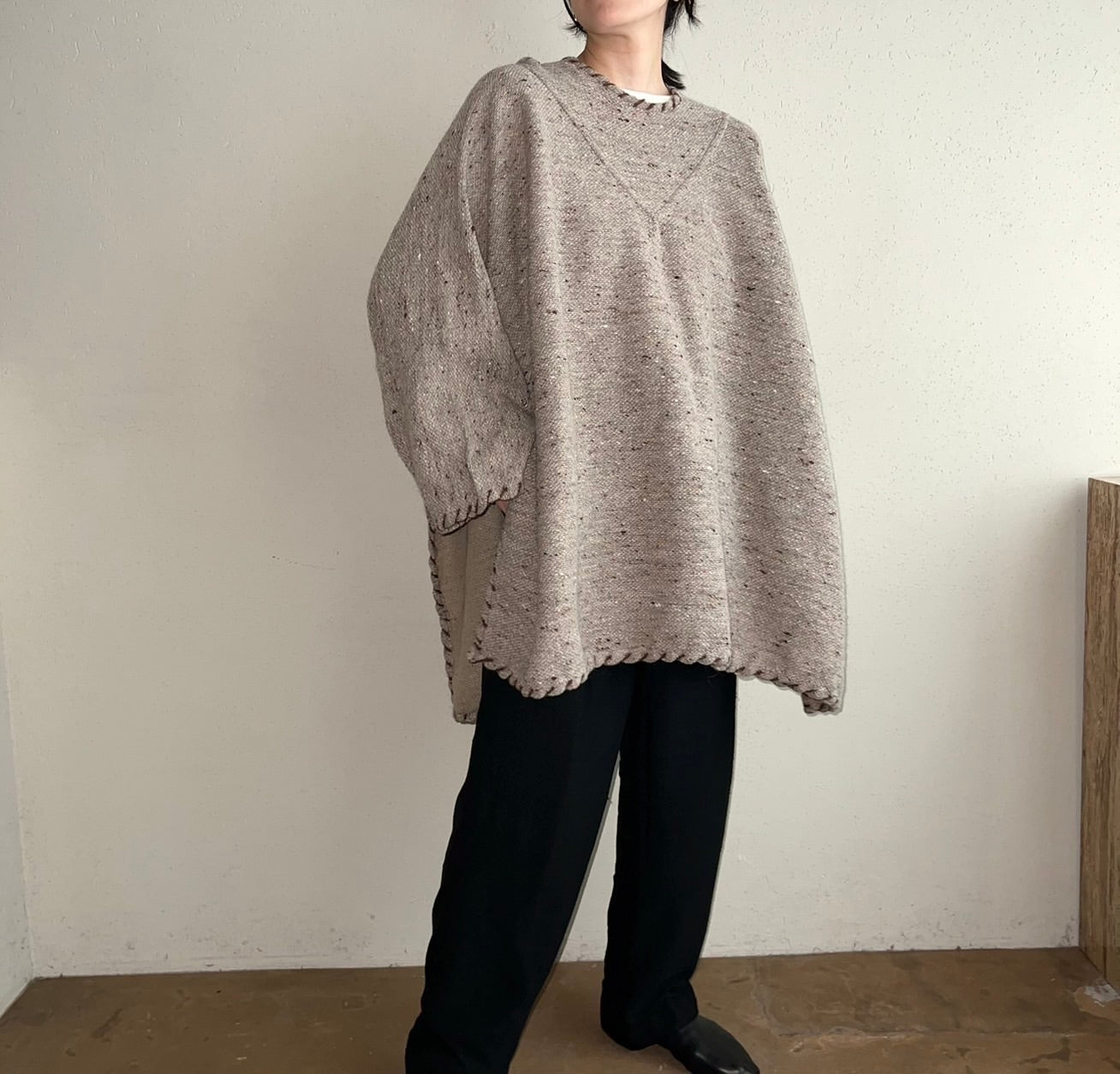 90s Hooded Poncho Made in Italy