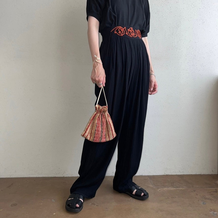60s Striped Woven Bag