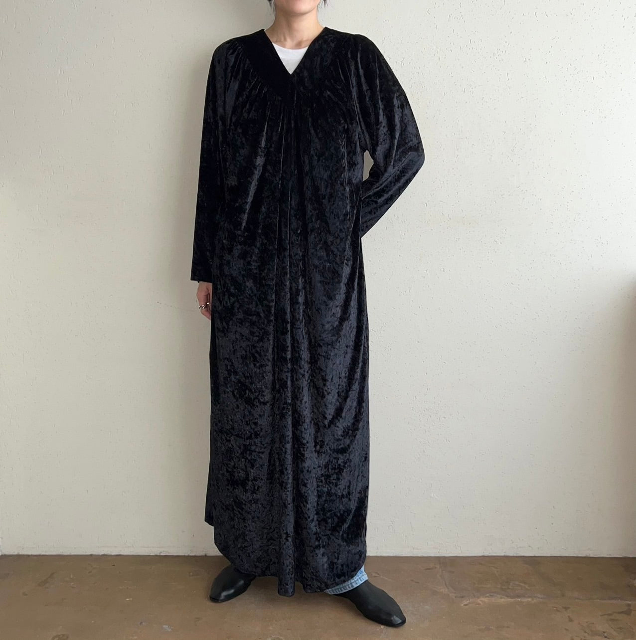 90s EURO Velour Dress