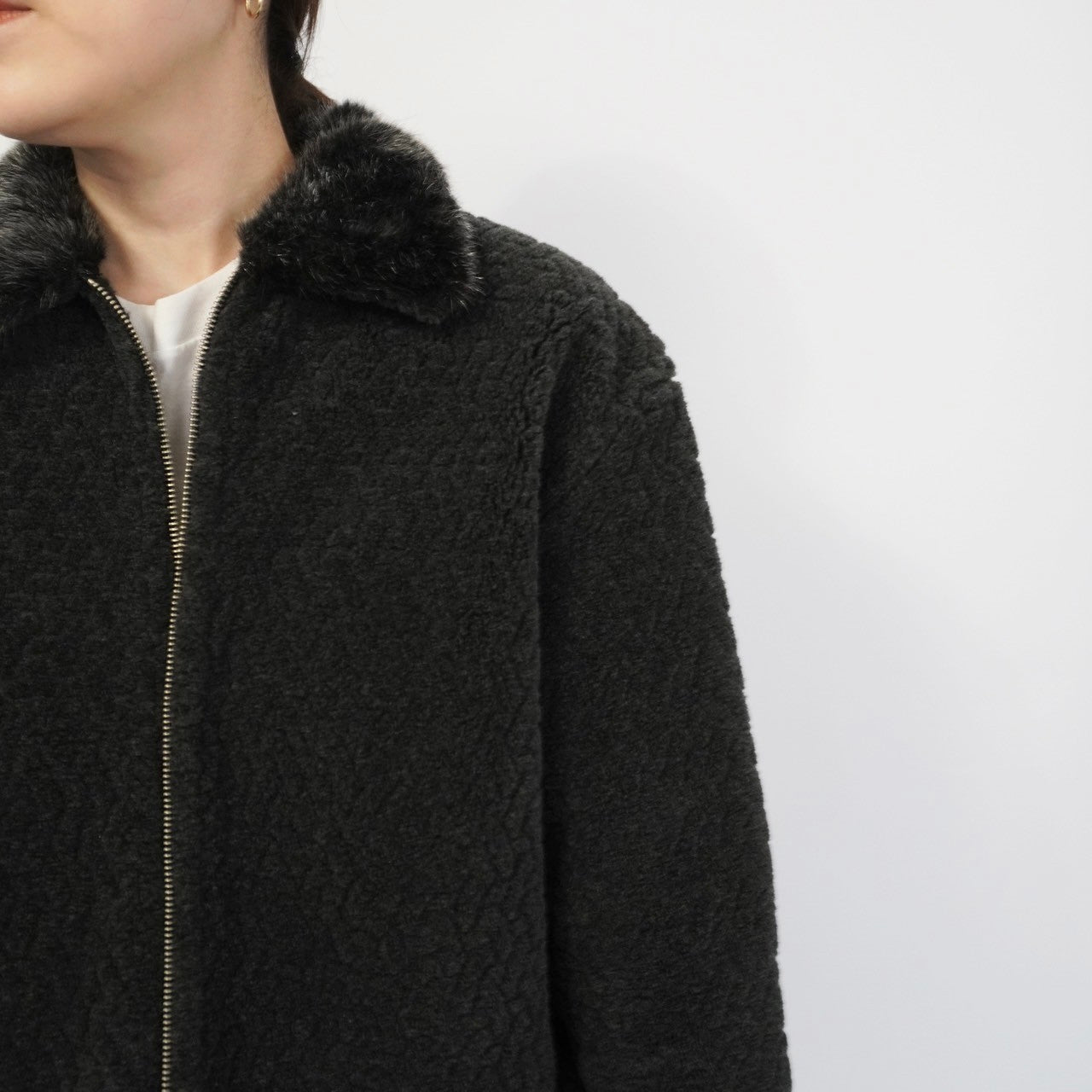 90s Fur Zip Top,Jacket