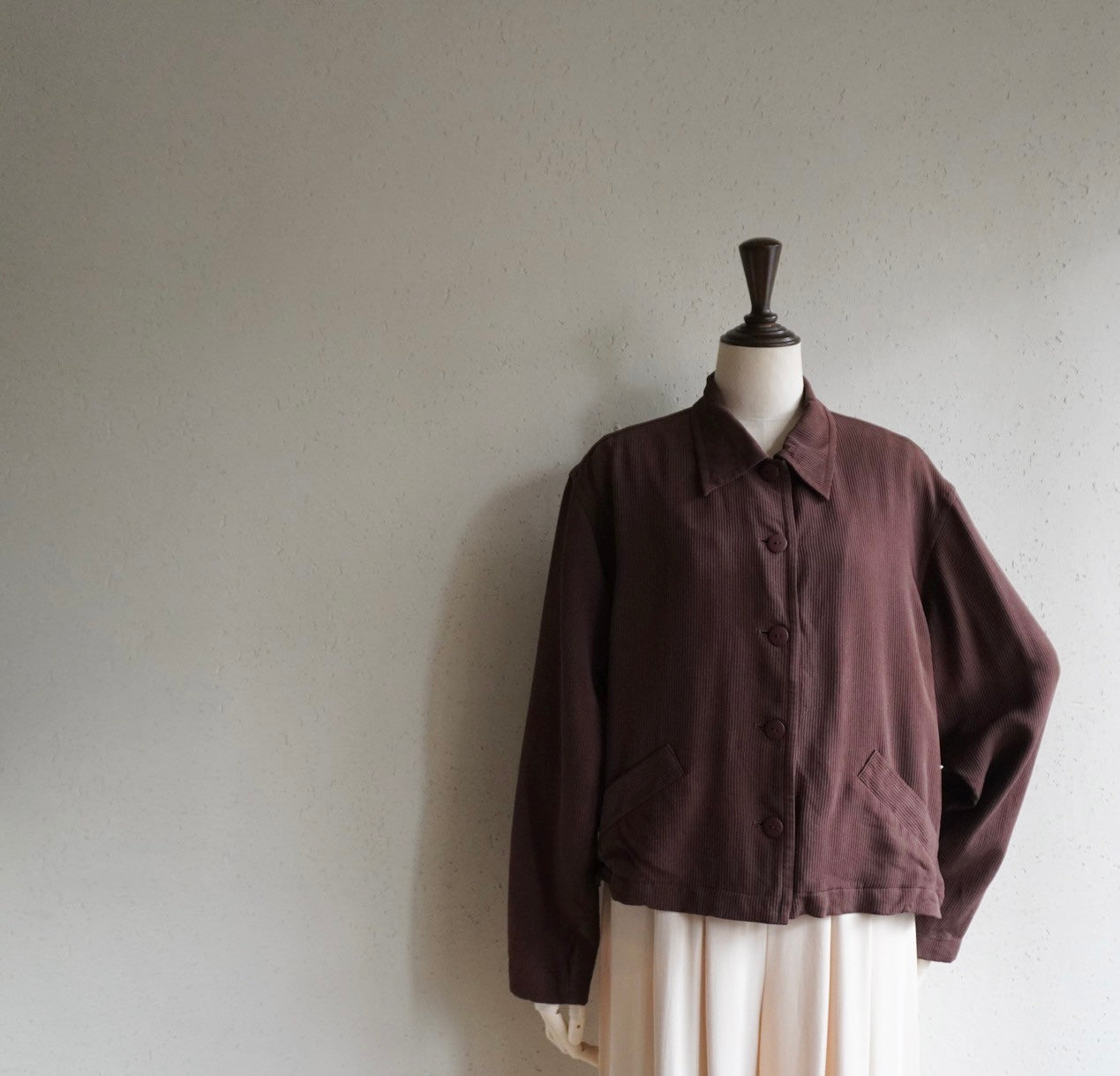 90s Silk Brown Shirt