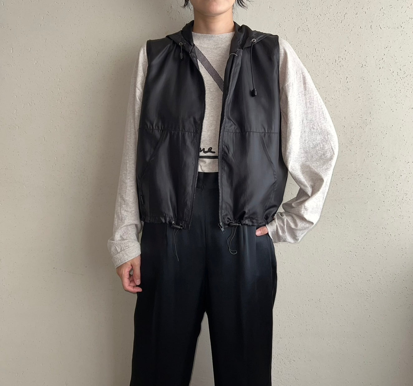 90s Hooded Vest Dead Stock