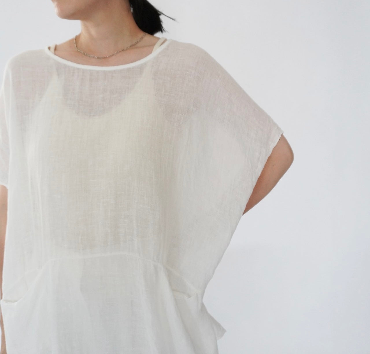 90s Linen Top Made in Italy