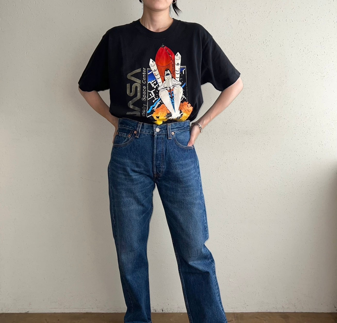 90s NASA Printed T-shirt Made in USA