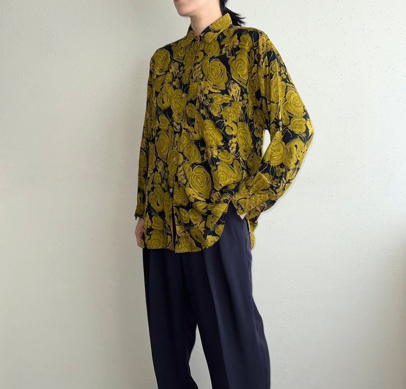 90s Rayon Printed Shirt